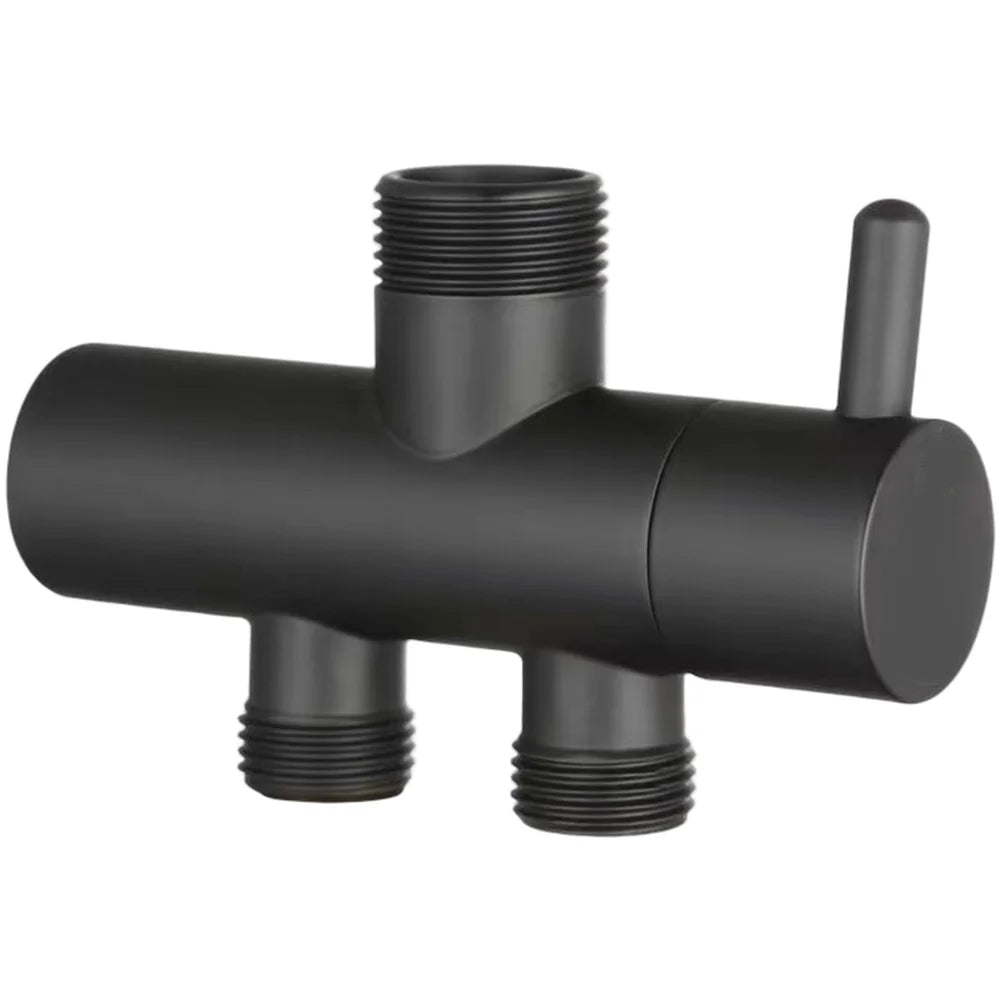 Wall Mounted Shower Diverter Valve 2-Way Splitter Copper Chrome Plated Works With Standard Shower Systems Oasis Select Black China Mainland
