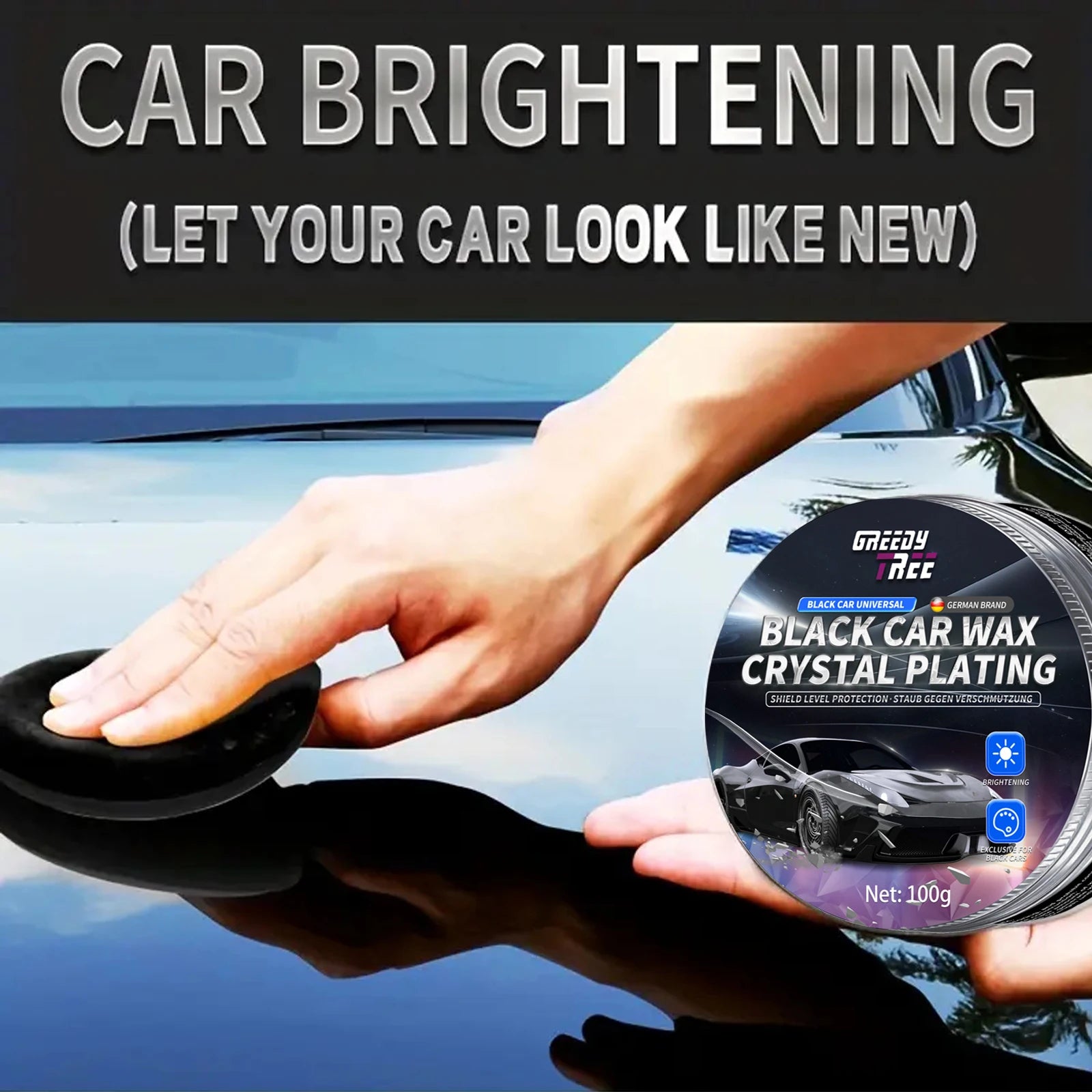 Premium Black Car Wax – Deep Gloss & Paint Protection