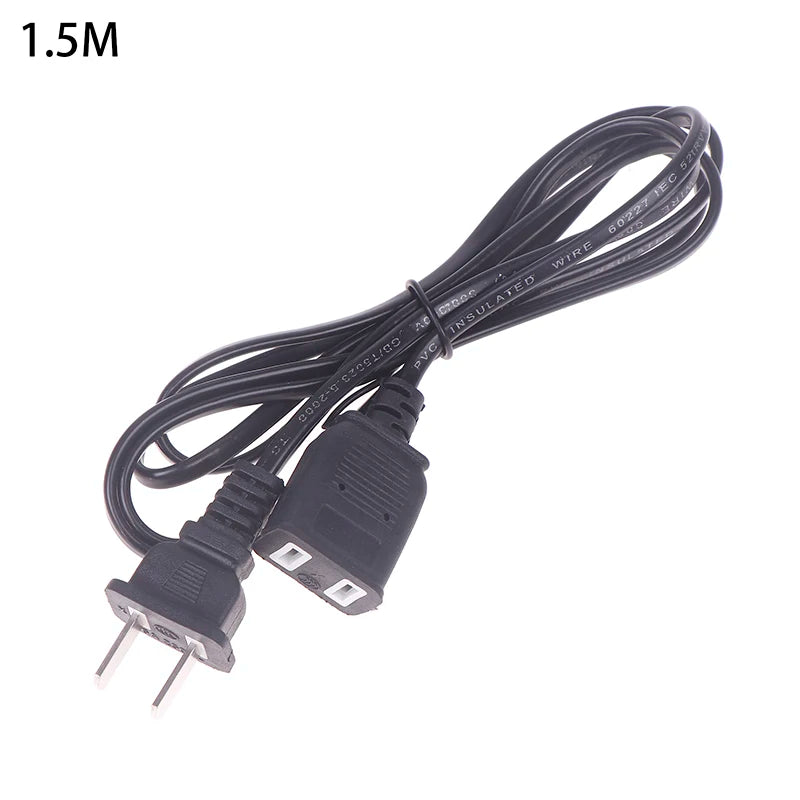 1.5/2/2.5/4.2/4/4.5/6m AC Power Cord Line With ON/OFF Switch Button Cables Wire Two-pin Plug Cable Extension Cords Adapter Oasis Select 1 Black