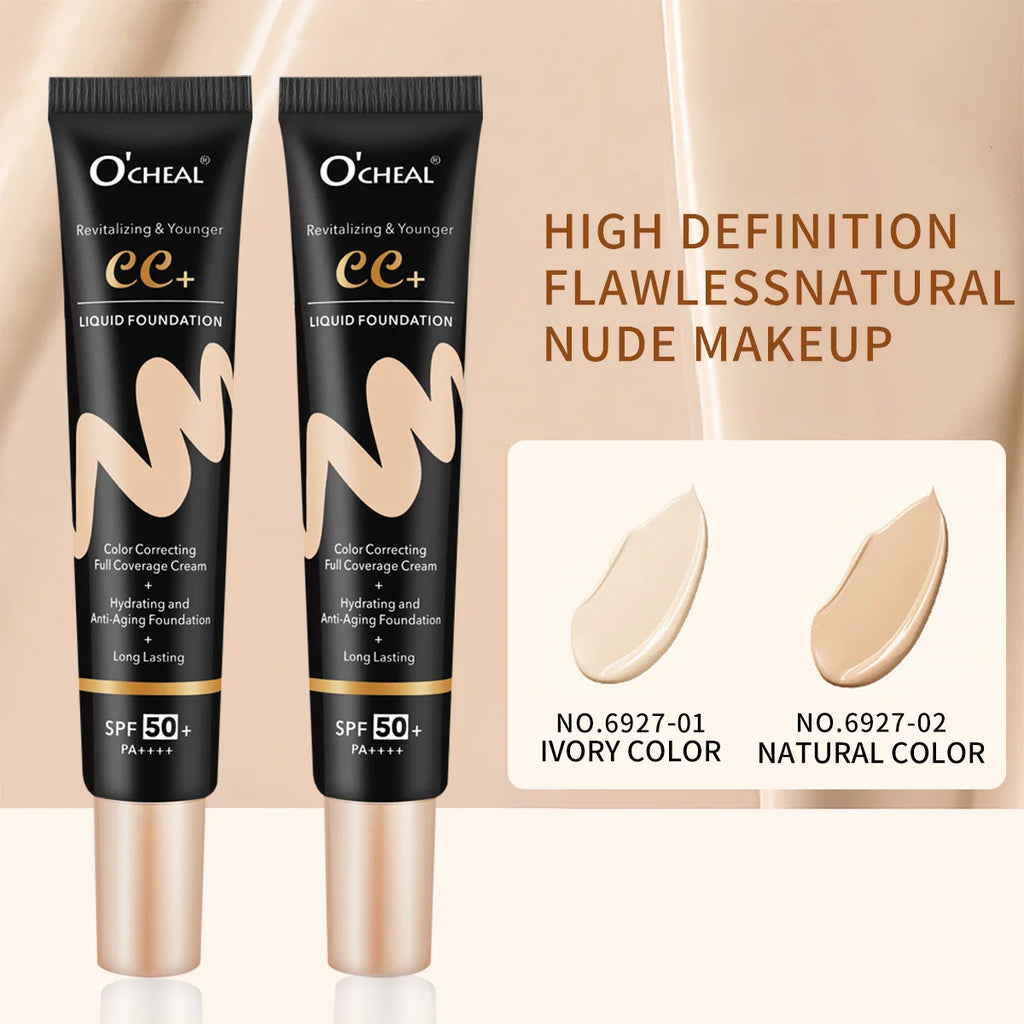 O'Cheal BB CC Cream SPF 50 PA+++ Liquid Foundation 30g BB CC Cream Foundation Oasis Select