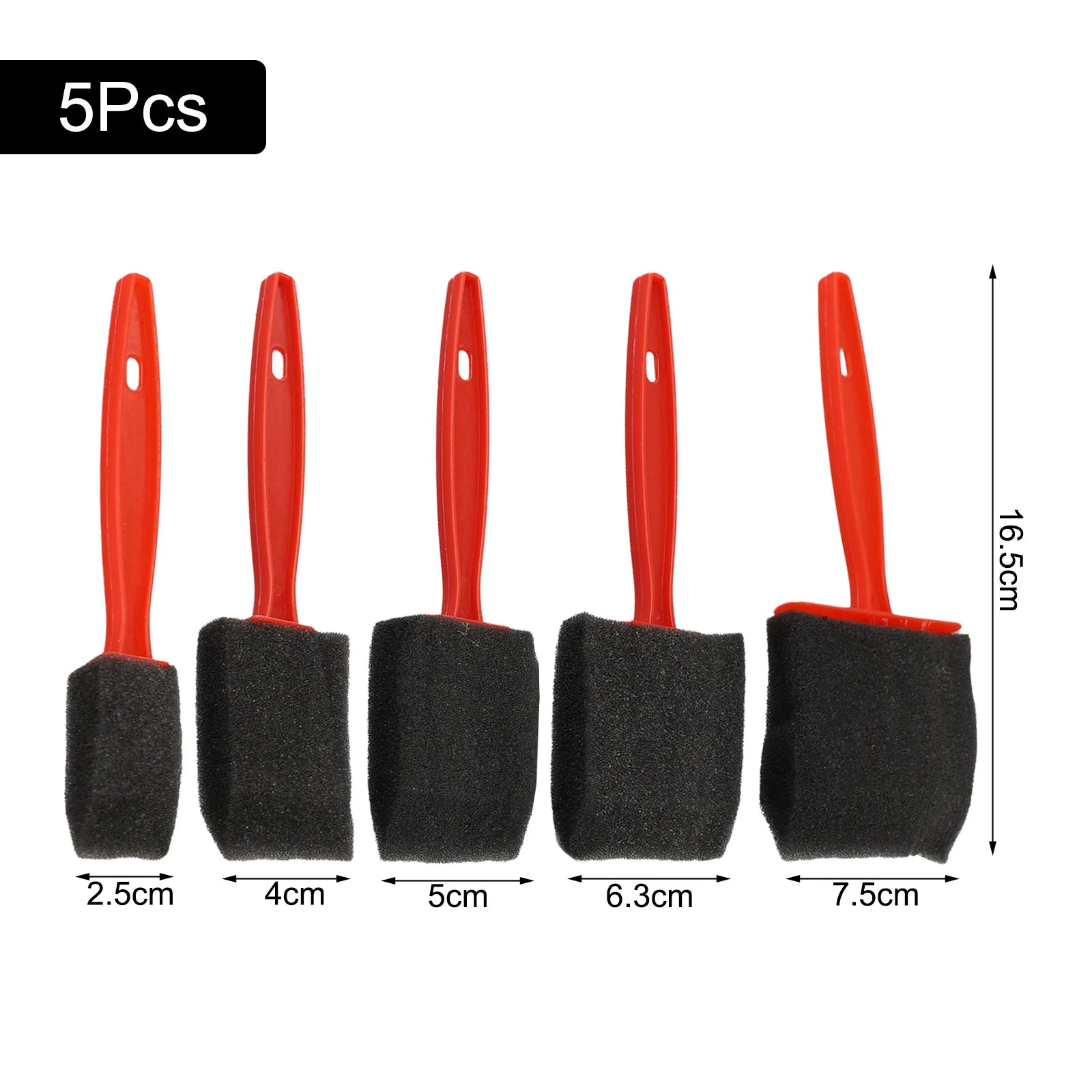 5pcs Sponge Foam Paint Brush Oil Stain Polyurethane Craft Art Paint Brushes For Children Painting DIY Crafts Oasis Select