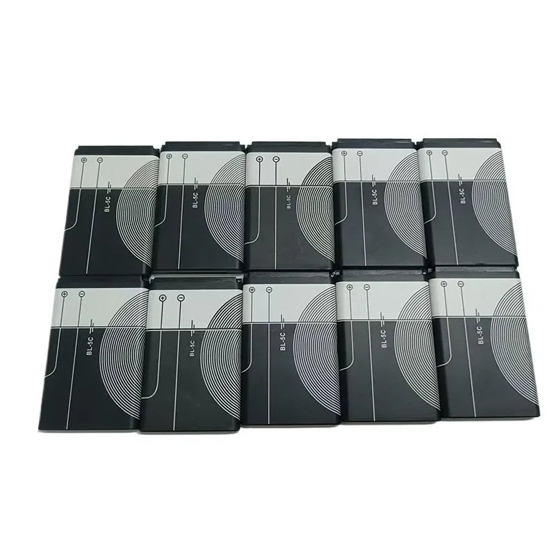 BL-5C 3.7V 1020mAh Battery Rechargeable Batteries for Nokia 2112 2118 2255 2270 2280 2300 2600 2610 3125 3230 Oasis Select 10PCS