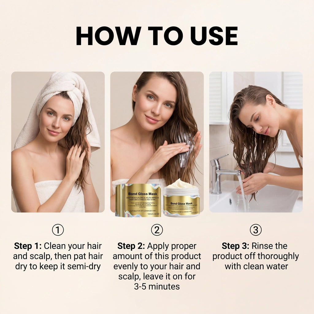 Bond Gloss Deep Conditioning Hair Mask – Keratin & Vitamin E Deep Conditioning Mask Oasis Select
