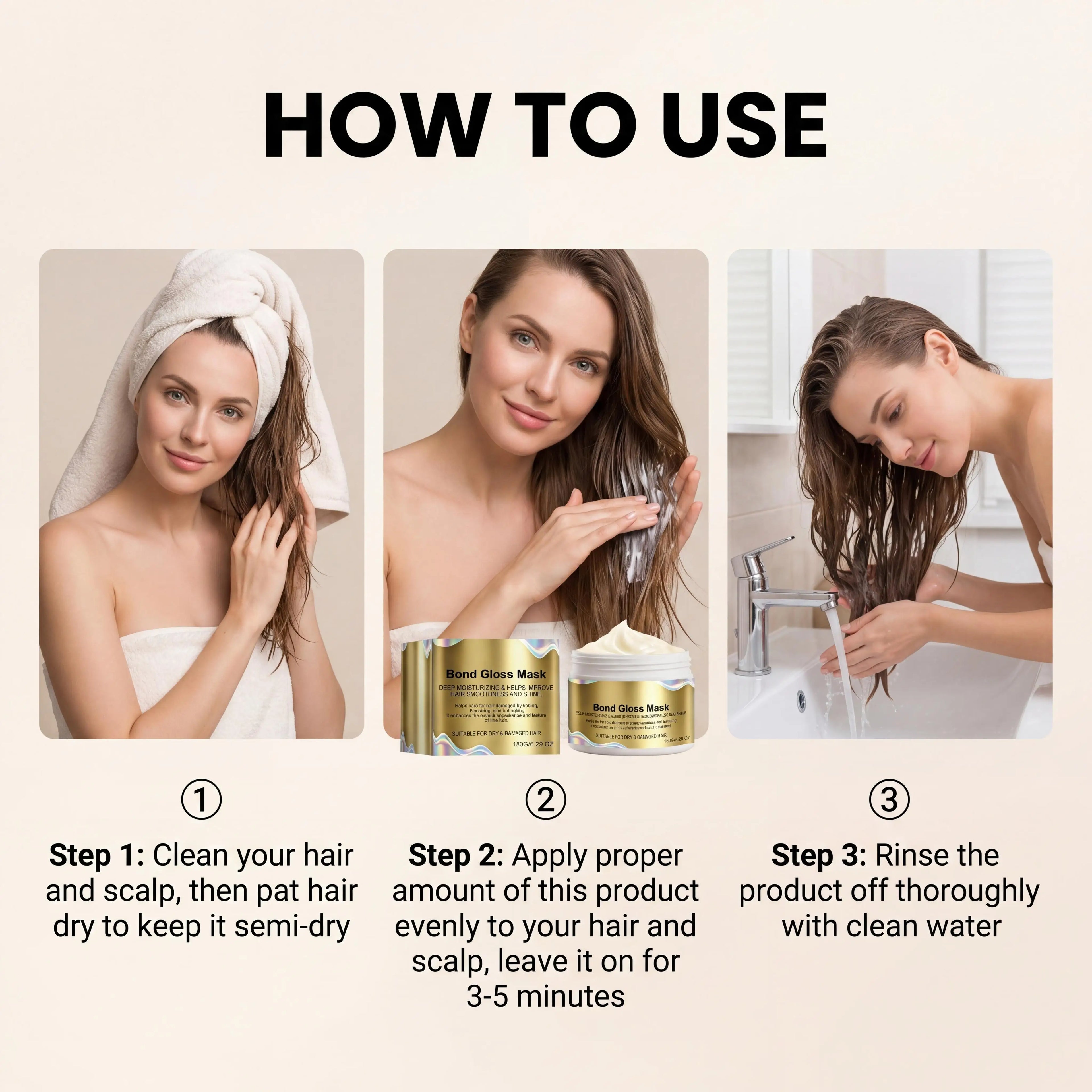 Bond Gloss Deep Conditioning Hair Mask – Keratin & Vitamin E Deep Conditioning Mask Oasis Select