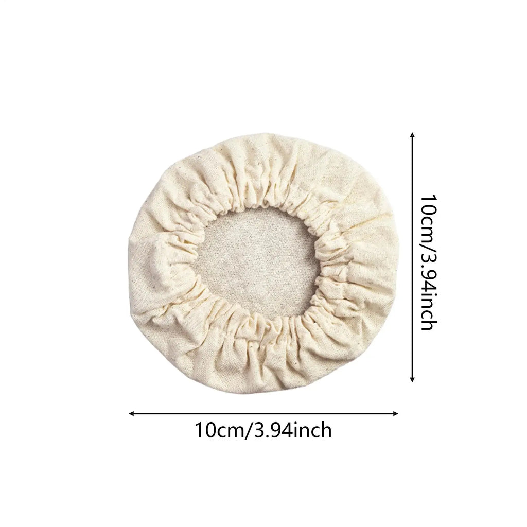 Elastic Cloth Jar Covers 4Pcs Reusable Cloth for Sourdough Starter Jars Elastic Bread Fermentation Cover Bread Proofing Cover Oasis Select