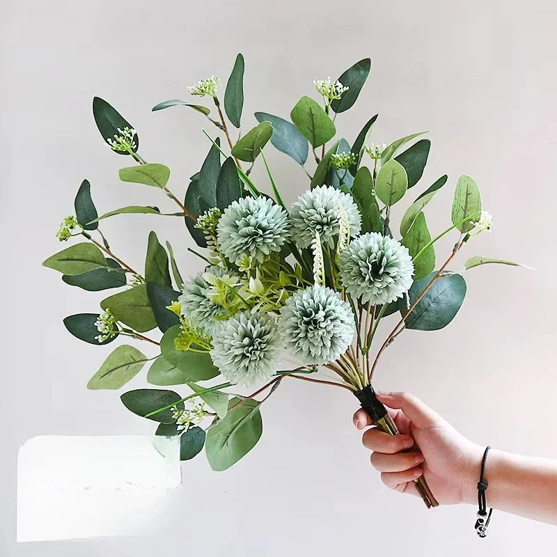 Lifelike Handmade Floral Bundle Composed of Peony and Hydrangea Blooms Long Lasting Artificial Blossom Material DIY Arrangement Oasis Select