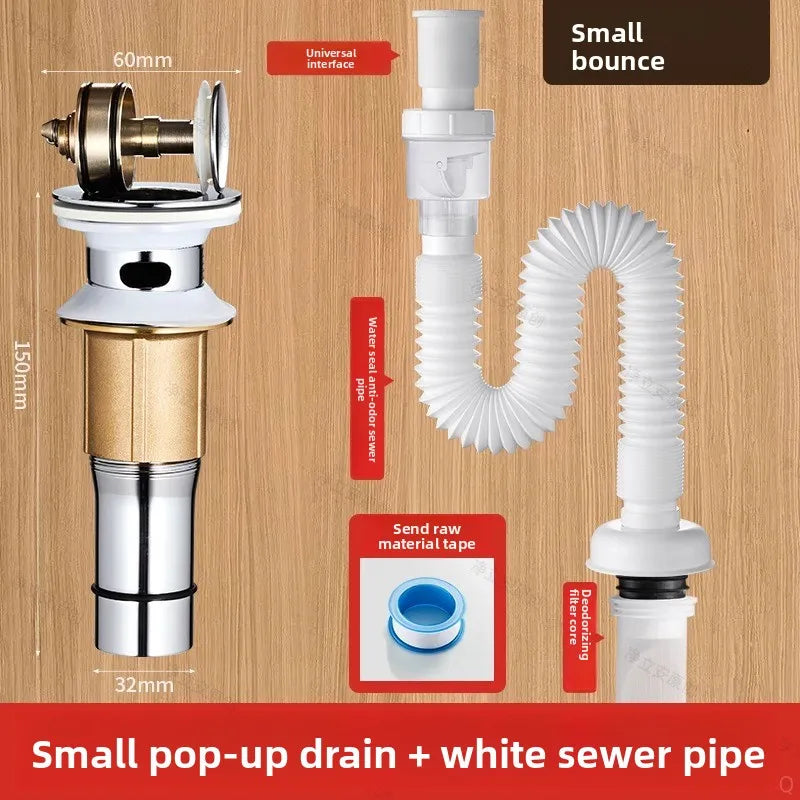 P-Trap Kitchen Sink Deodorant Set Launch Pipeline Deodorizing Filter Sink Strainer Hose Drain Pipe Plumbing Kitchen Accessories Oasis Select L