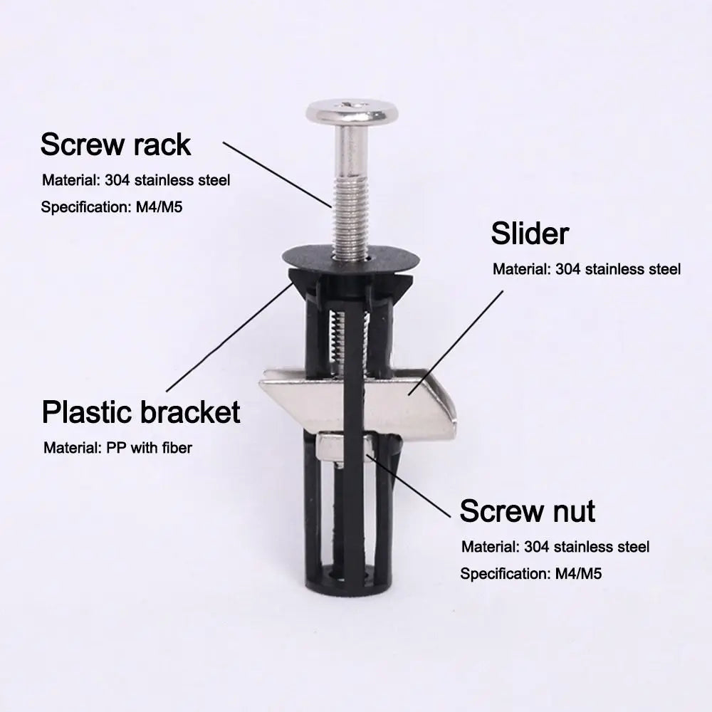 2Pcs Heavy Duty Toilet Seat Fastener Bolt Kit Universal Stainless Steel Toilet Seat Bolts Expansion Screw Oasis Select