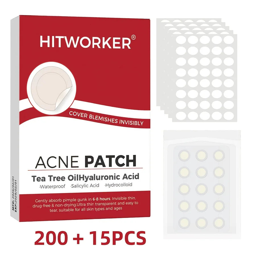 215/430 Hitwalker acne patches, hydrogel patches, 24-hour protection, invisible coverage, non irritating, suitable for sensitiv Oasis Select 215pcs