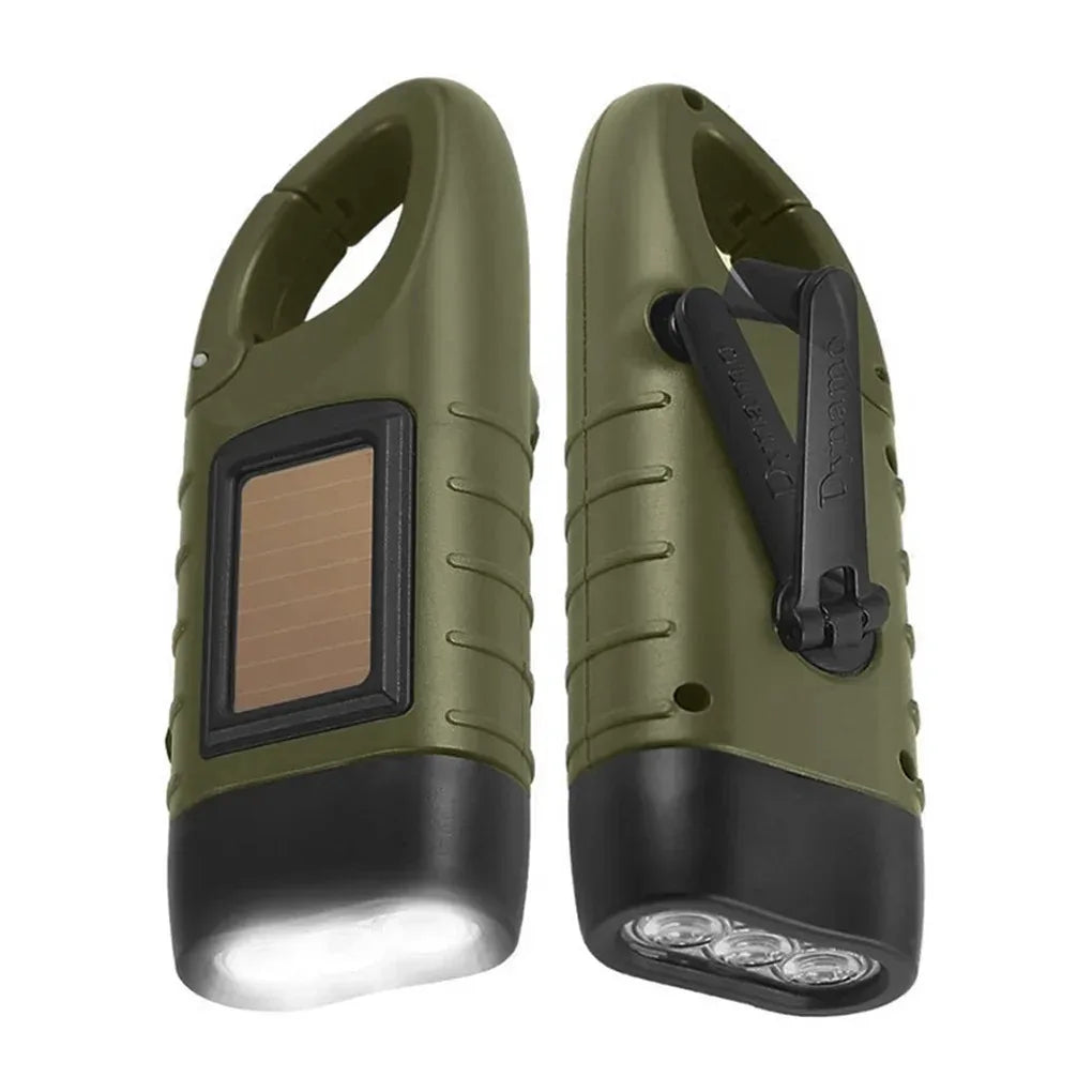 Solar Hand Crank LED Flashlight – Emergency Dynamo Torch