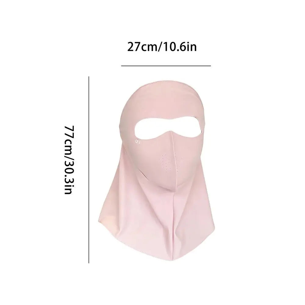 Sunscreen Summer Neck Face Mask UV Protection Breathable Ice Silk Sun Protection Masks Veils Outdoor Sport Face Cover Mask Scarf Oasis Select Pinks