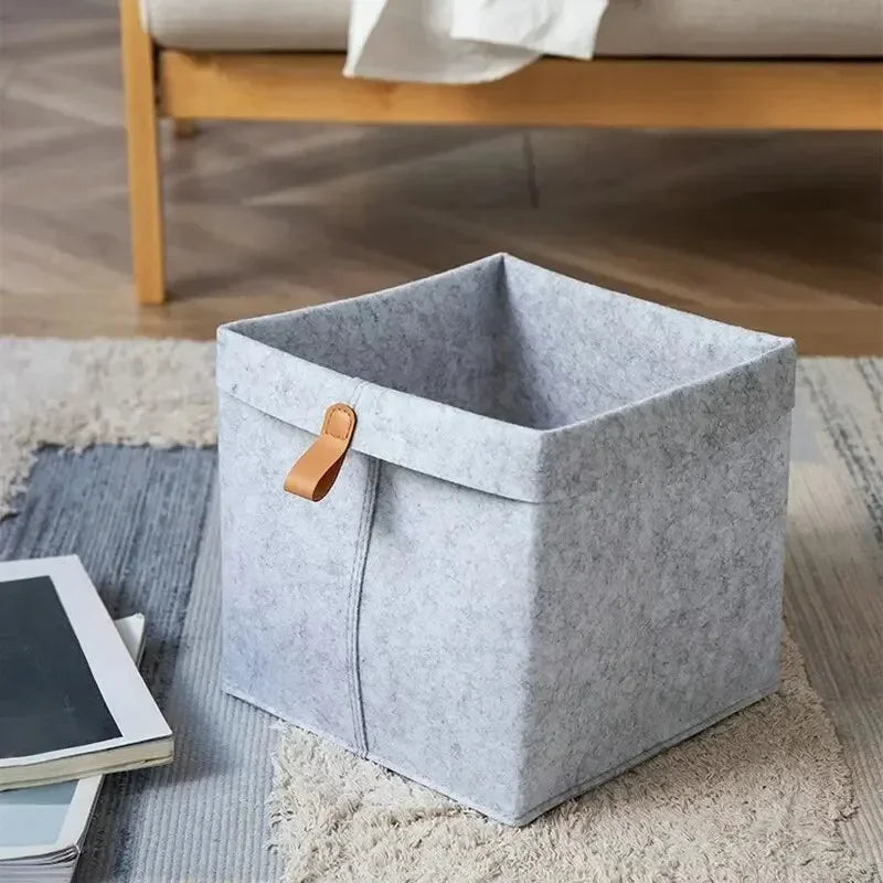 1-5PCS Desktop Organizer Basket Felt Storage Bin for Snacks and Sundries Home Office Desk Tidy Declutter Storage Box Oasis Select
