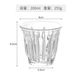 90-200ML Glass Coffee Cup Espresso Mug Art Striped Anti-scald Mocha Juice Cocktails Coffee Mugs for Latte Cappuccino Tea Cafe Oasis Select 200ml