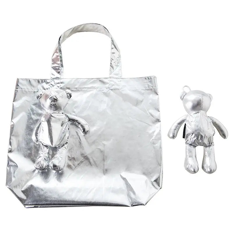 Cute Doll Mini Foldable Shopping Bag Women's Portable Tote Bag 인형 미니 접이식 쇼핑백 Сумка женская Reusable Pouch Oasis Select