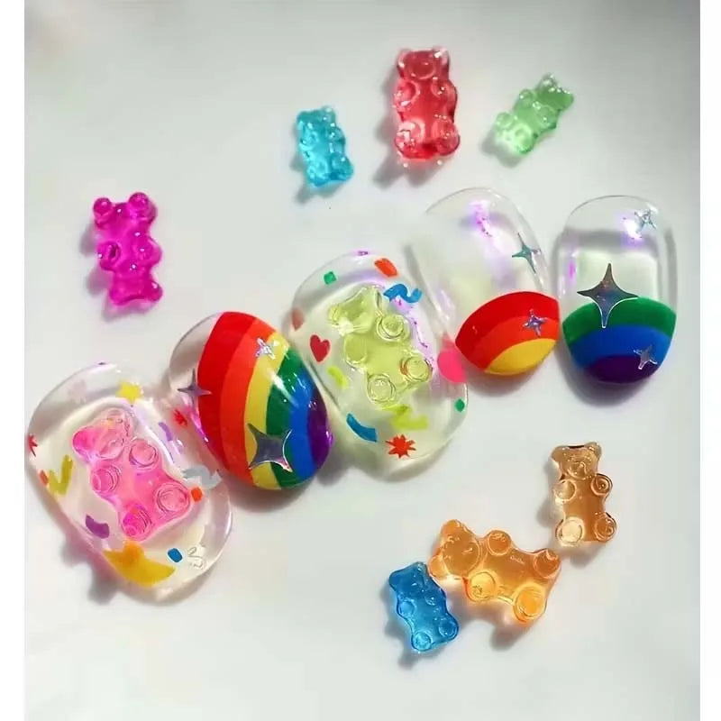 1/2PCS Mini Bear Mold 3D Silicone Molds for Resin Jewelry Making Supplies Nail Art Charms Oasis Select
