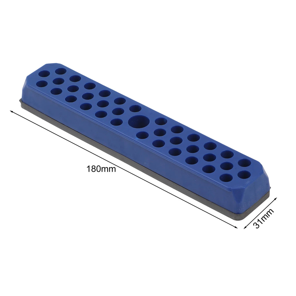 43 Holes Magnetic Hex Bit Holder Organizer For 1/4inch Screwdriver Drill Bit Stand Case Toolboxes Power Tools Oasis Select blue