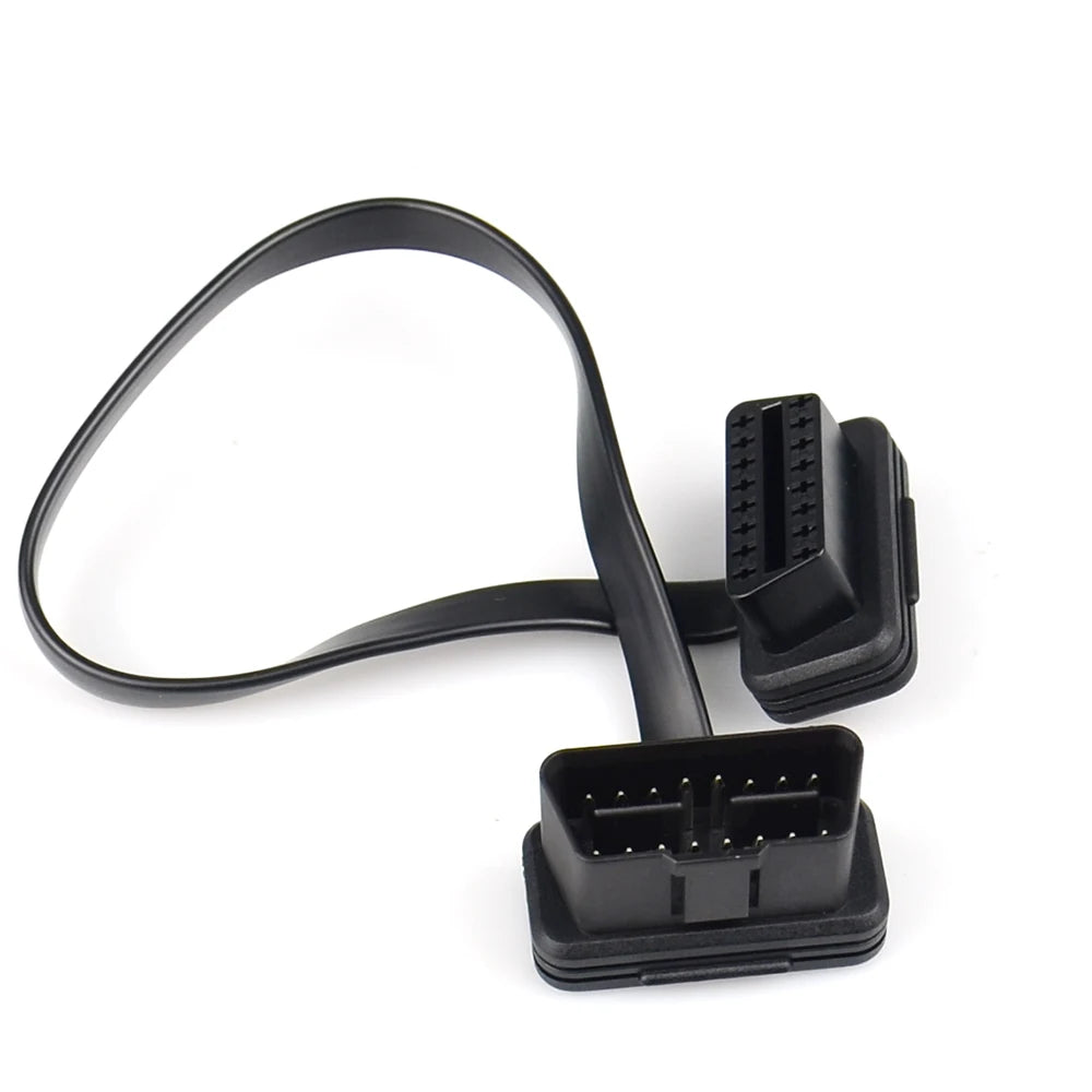 OBD2 16-Pin Flat Extension Cable 30/60/100CM Male to Female OBD2 Diagnostic Cable Oasis Select