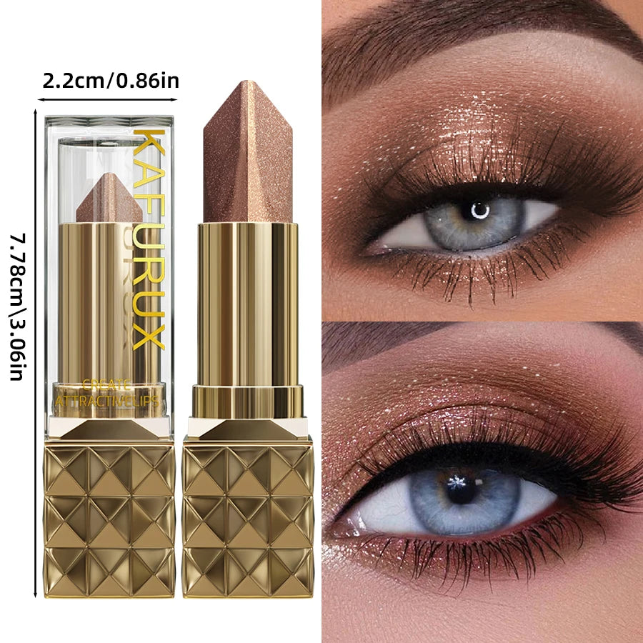 KAFURUX Waterproof Dual-Tone Eyeshadow Stick – Shimmer Brown