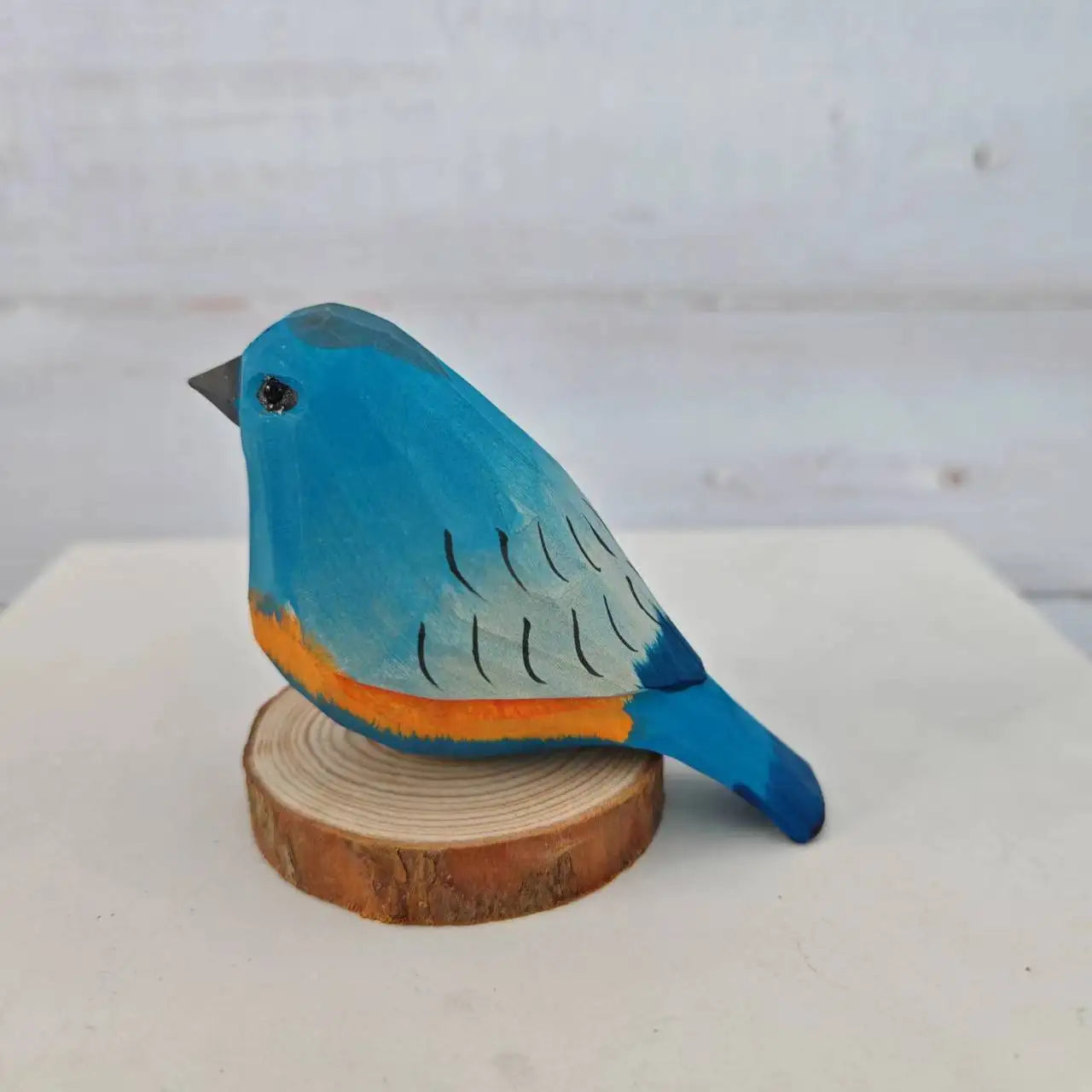 Desktop Ornament Cute Wood Carving Bird Mini Carving Small Bird Ornament Nordic-style Handmade Wooden Bird Figurine Home Decor Oasis Select H