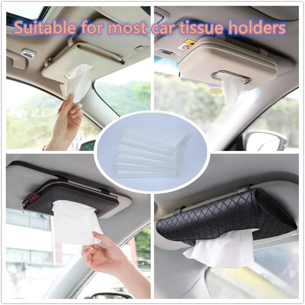 4/7/14 Packs Car Tissue Refill – 50 Sheets/Pack Soft Travel Facial Tissues for Purse & Auto, Compact Disposable Pack Paper Towel Oasis Select