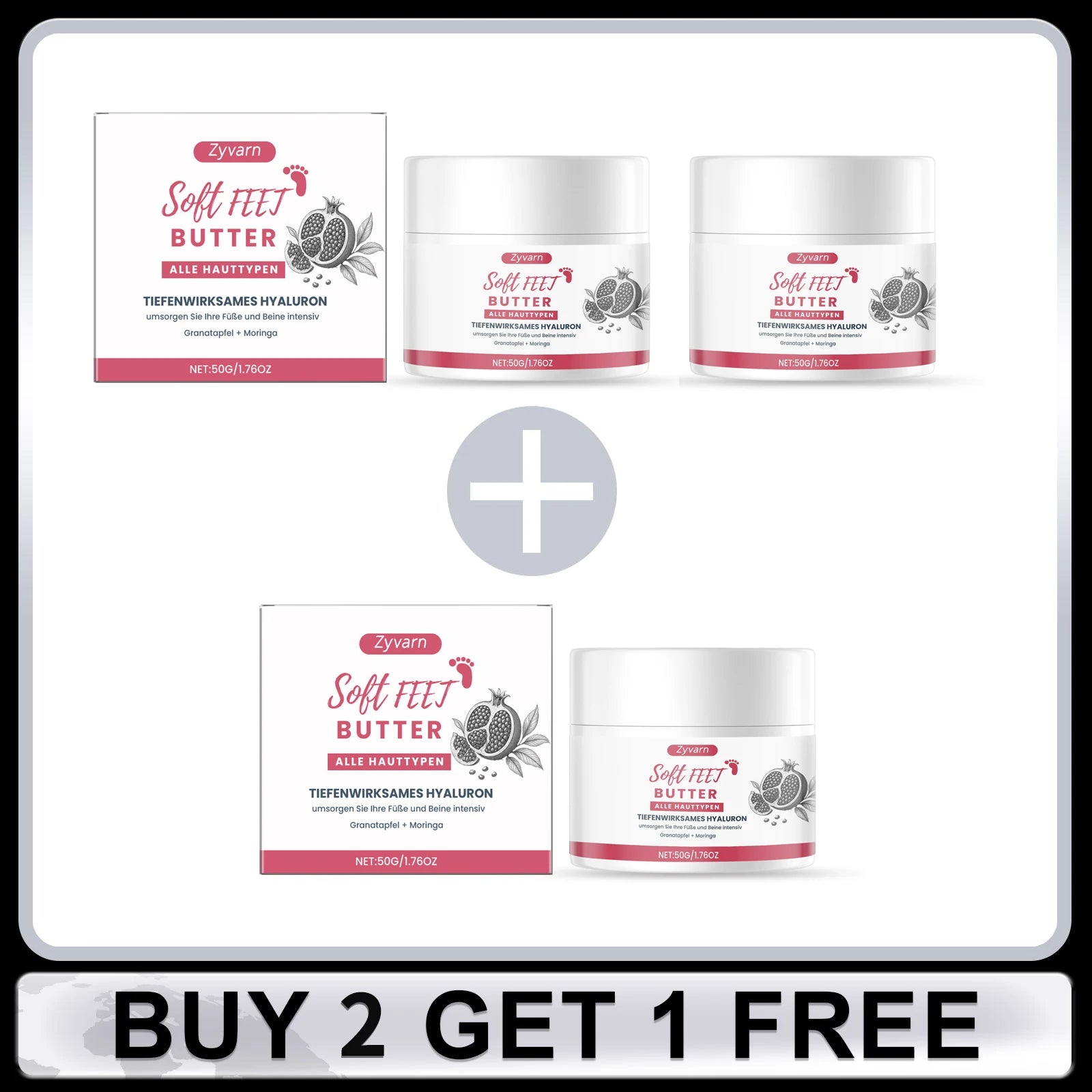 Soft Foot Butter Cream Strengthen Skin Barrier Reduce Dryness Roughness Moisturizing Nourishing Improve Elasticity Feet Care 50g Oasis Select Buy 2 Get 1 Free