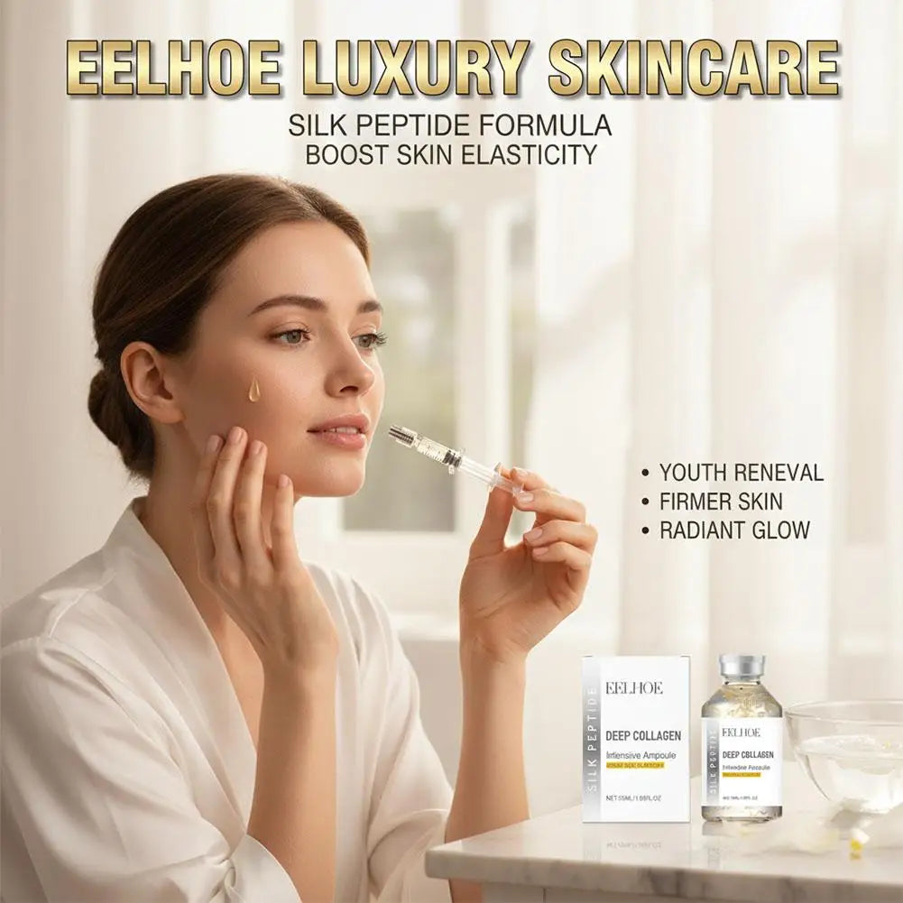 Eelhoe Silk Peptide Collagen Facial Ampoule Serum 50ml Face Serum Oasis Select