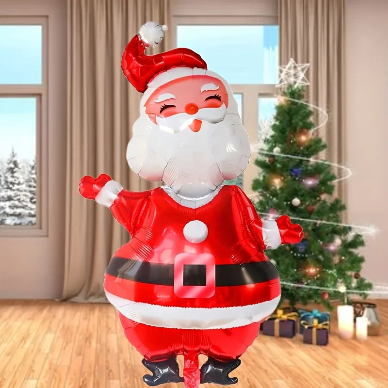 1/2pcs Giant 47 Inches Extra Large Santa Claus Decorative Balloon - Vibrant Aluminum Film Material, Inflatable, Reusable Oasis Select