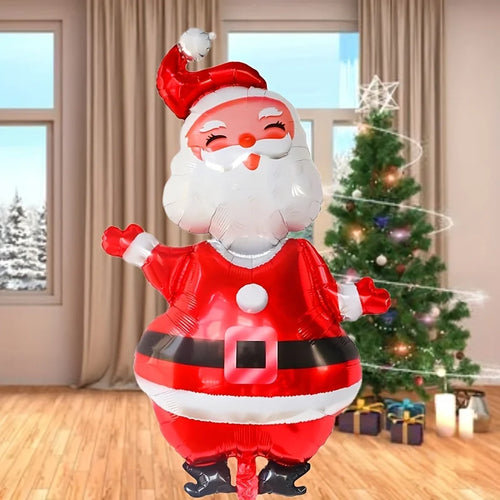 1/2pcs Giant 47 Inches Extra Large Santa Claus Decorative Balloon - Vibrant Aluminum Film Material, Inflatable, Reusable Oasis Select