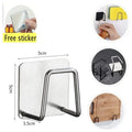 Kitchen Sponges Holder Stainless Steel Sink Sponges Drain Drying Rack Self Adhesive Storage Holder Hooks Bathroom Organizer Oasis Select sliver 1pcs