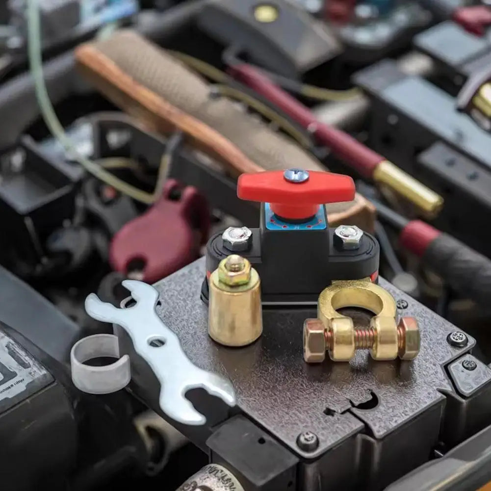 12V-24V Car Battery Disconnect Switch Car Double-sided rotation Anti-Leakage Switch Isolator Bidirectional Joint For Cars Truck Oasis Select