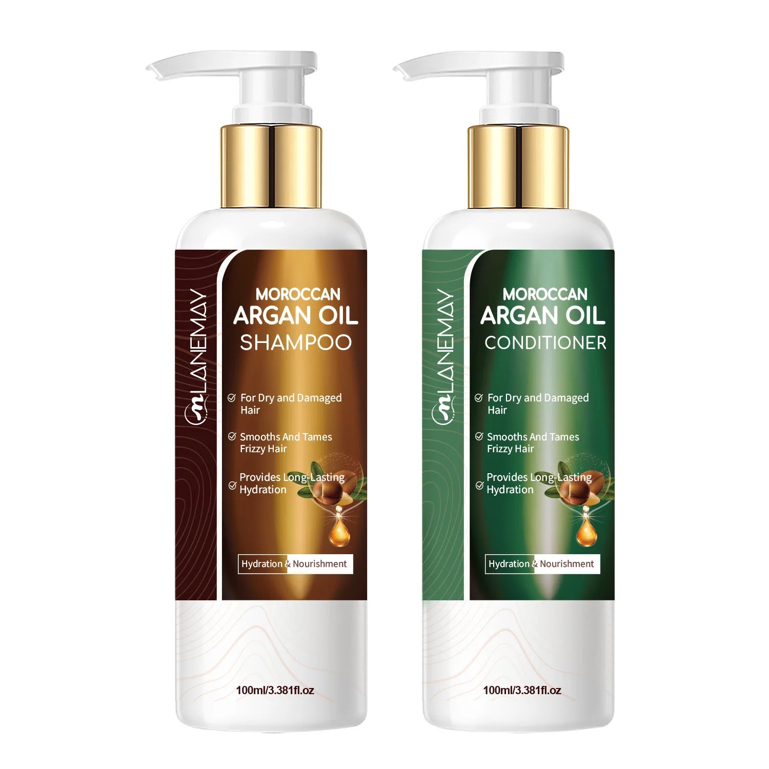 Moroccan Argan Oil Shampoo & Conditioner Set – 100ml Each