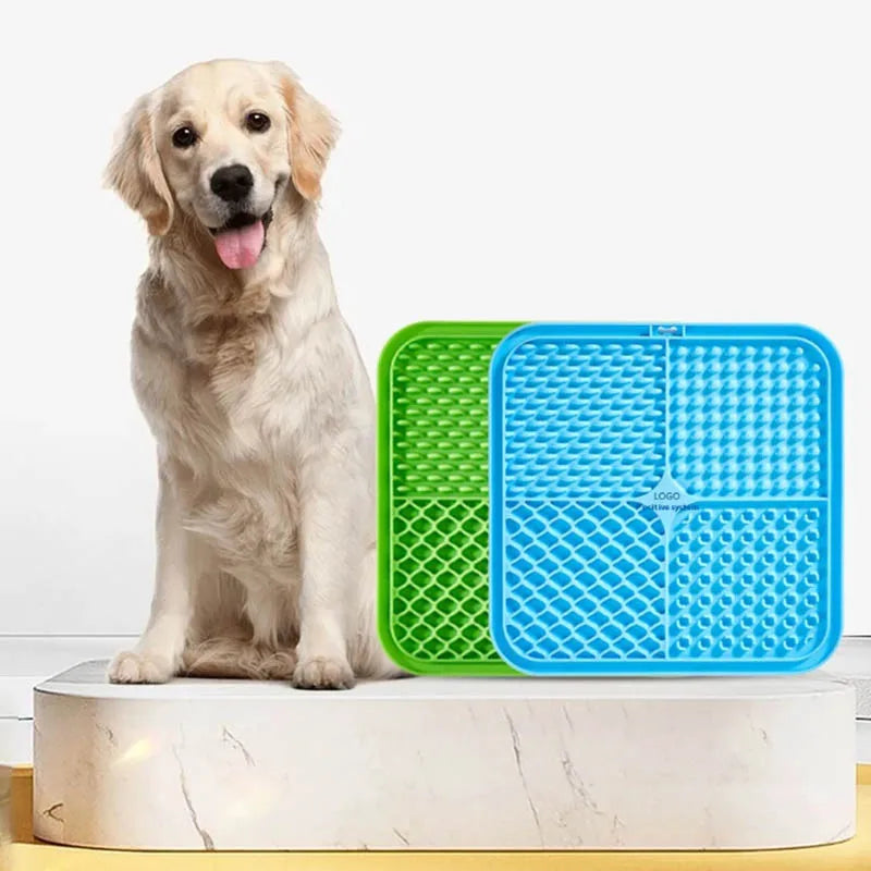 Food Grade Silicone Pet Dog and Cat Anti-Choking Slow Eating Tableware Tray Licking Mat Licking Plate Pet Yogurt Placemat Oasis Select