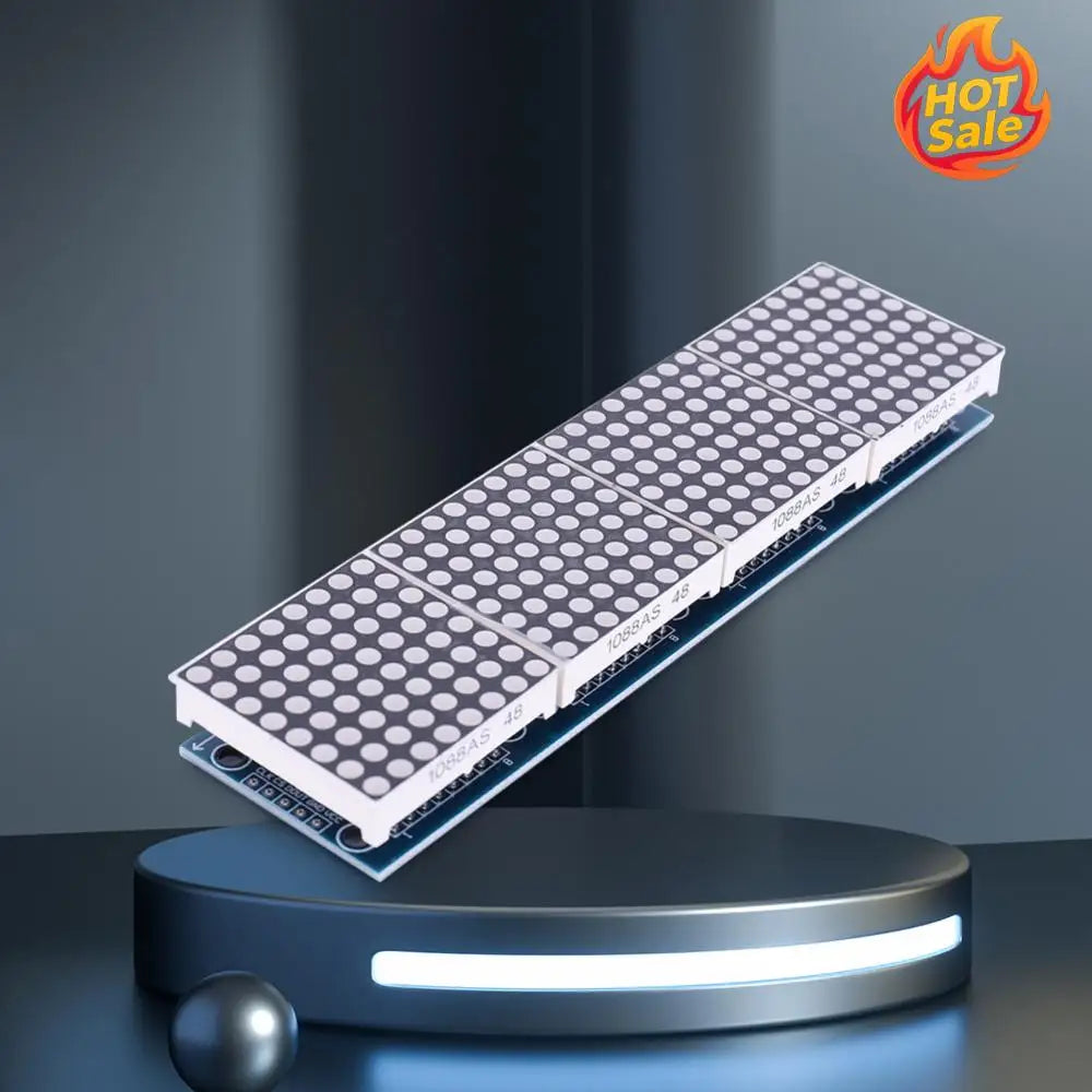 4 IN 1 Display Dot Matrix Module with 5Pin Wire MAX7219 Control Single Chip Microcomputer Module 32x8 Dot Matrix DIY Kit Oasis Select