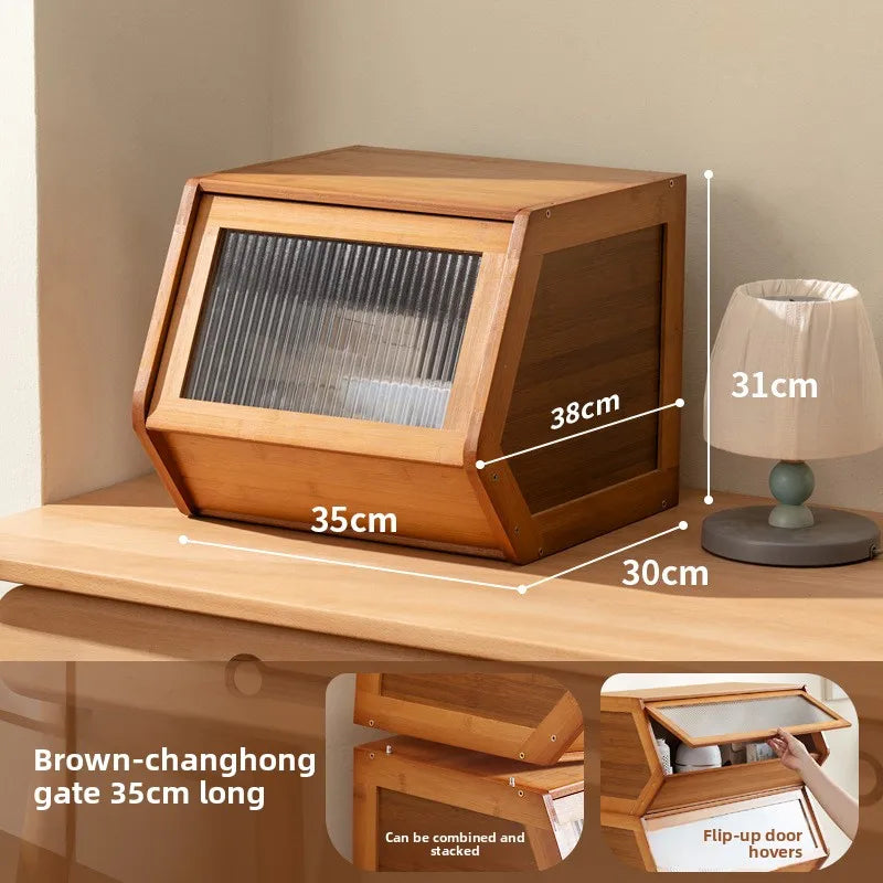 Bookshelf Shelf Floor-to-ceiling toy storage Book cabinet Locker Living room can be stacked Modular combination lattice cabinet Oasis Select CH 35 long brown
