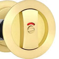 Flush Pocket Door Lock Zinc Alloy Gold Color with Privacy Indicators Contemporary Round Design for Residential Doors Oasis Select China Mainland