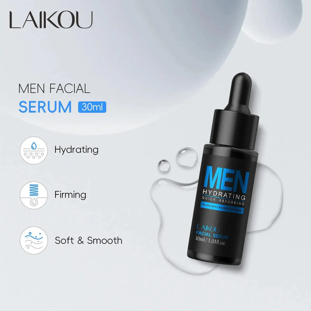 Men 30ml Hyaluronic Acid Serum Anti Aging Facial Essence Hydrating Oil Control Firming Brightens Skin Tone Daily Skincare Oasis Select