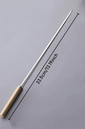 Wooden Handle Anti-scalding Barbecue Skewers Can Be Reused 304 Stainless Steel Metal Barbecue Skewers Wide Skewers Oasis Select 10PC