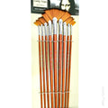 Artist Fan Paint Brush Set of 9, Nylon Hair Anti-Shedding Brush Tips, Wooden Handle for Comfortable Holding, Acrylic O Oasis Select 9pcs Fan Brush