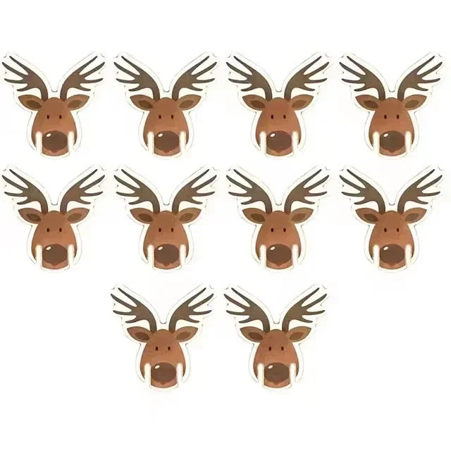 10PCS/set Christmas Cup Card Xmas Party Santa Hat Wine Glass Decoration Home Table Place Decorations Christmas Party Supplies Oasis Select G