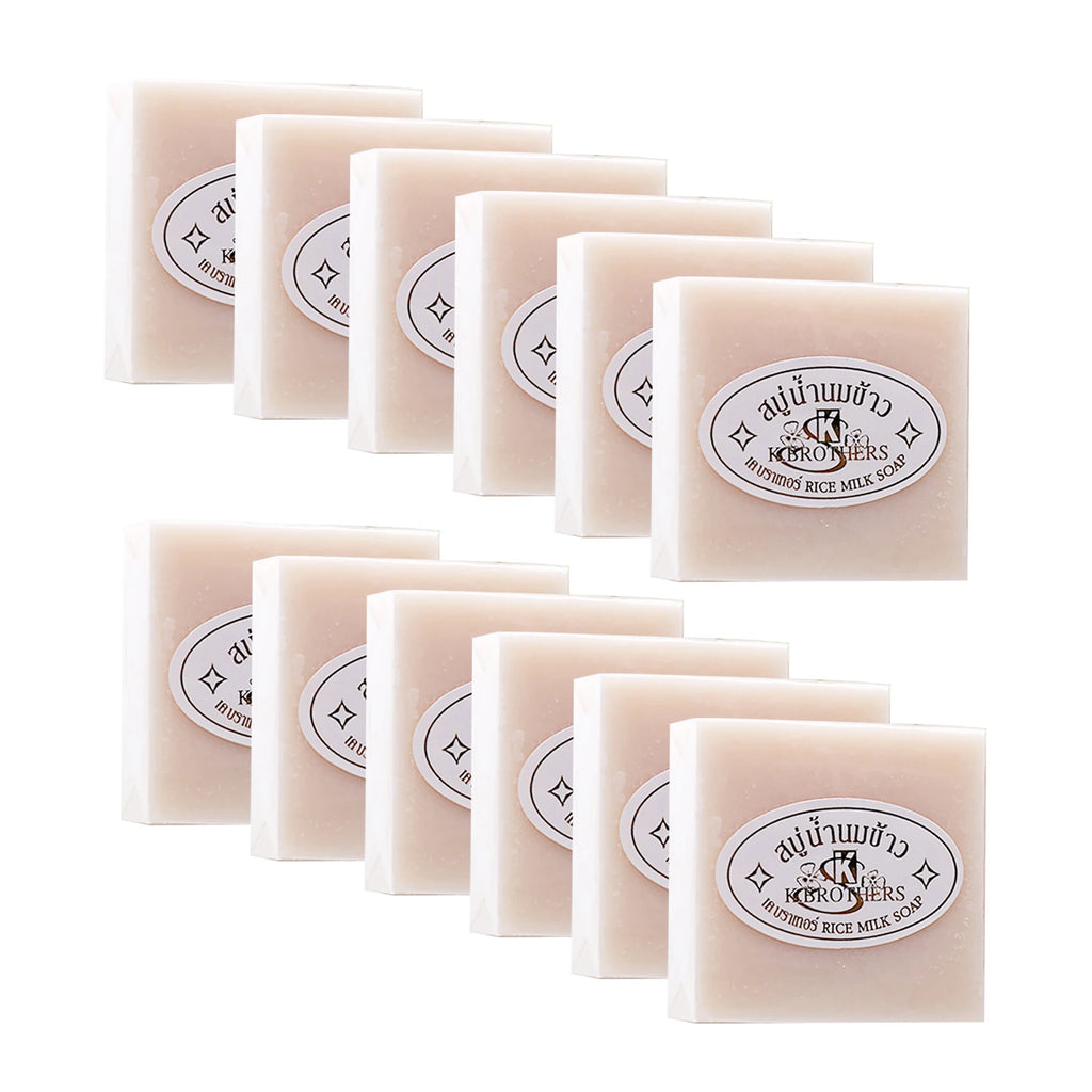 Milk & Rice Essential Oil Handmade Soap – Deep Cleansing 60g Handmade Soap Bar Oasis Select 12 pcs