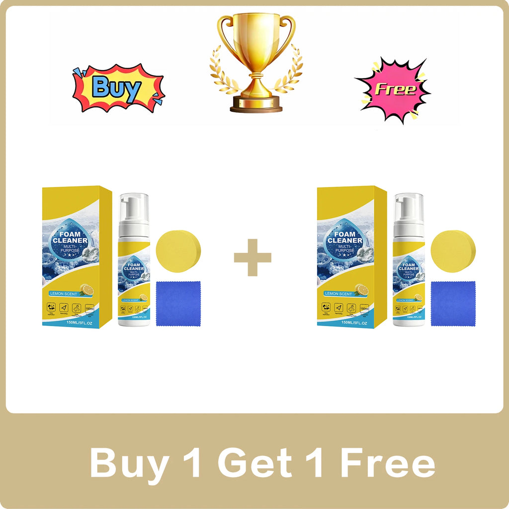 Multi Purpose Foam Cleaner Kit Deep Stain Removal No Scrub Car Interior Exterior Cleaner Dense Foam Quick Dry No Residue 150ml Oasis Select Buy 1 Get 1 Free