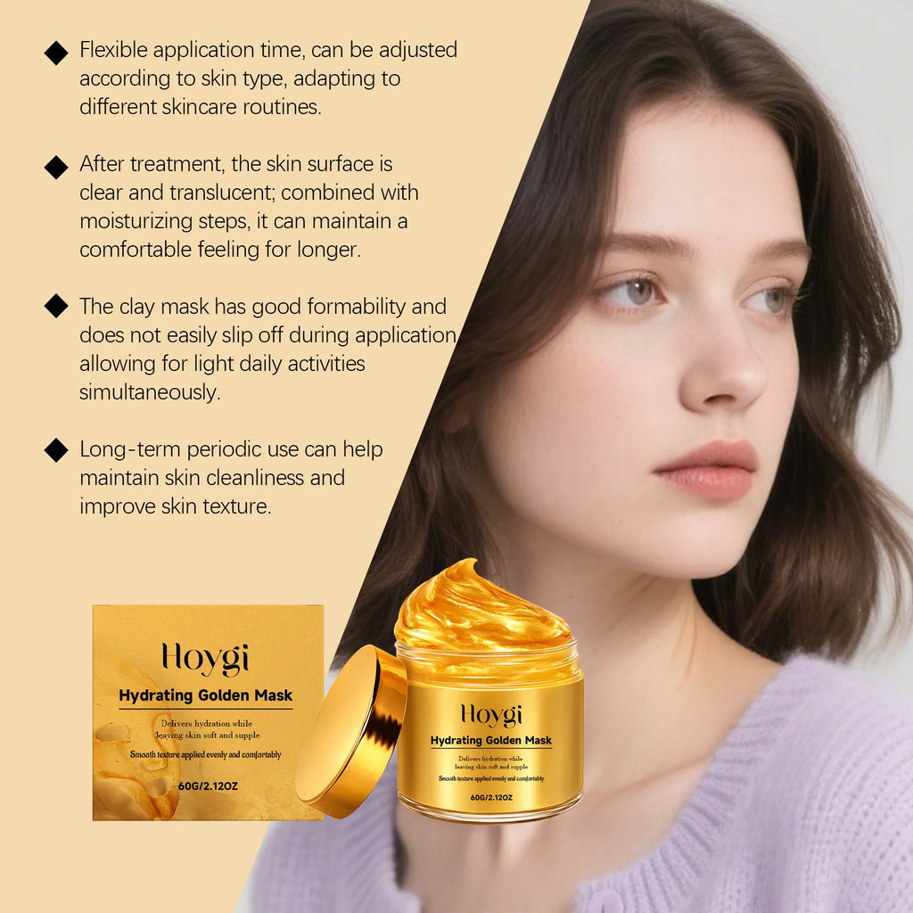 Hydrating Golden Mask Collagen Gold Peel Off Facial Mask Moisturizing Firming Reduces Wrinkles Removes Blackheads Dirt & Oils Oasis Select