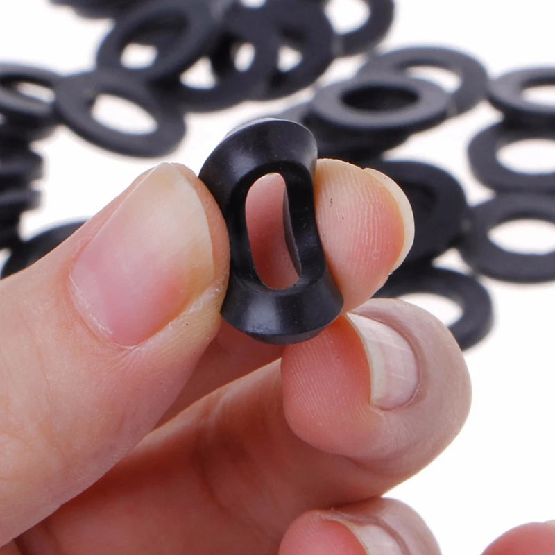 WISH M6 Black Plastic Rubber Flat Washer Plane Spacer Insulation Gasket Ring For Screw Bolt Oasis Select