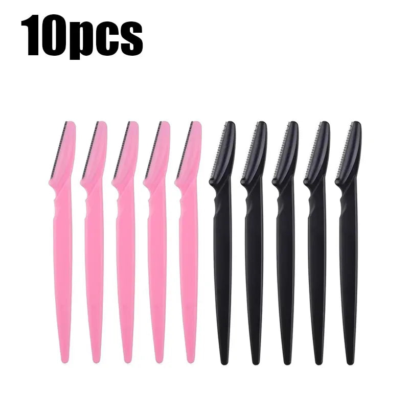 5/10Pcs Eyebrow Trimmer Makeup Tools Safe Eye Brow Razor Face Body Hair Removal Shaver Blades Woman Eyebrows Shaping Knife Oasis Select 10pcs mix 3