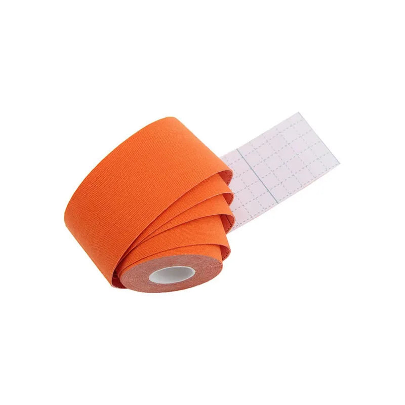 1pcs Kinesiology Tape Roll Cotton Elastic Adhesive Muscle Bandage Strain Injury Support Neuromuscular Sport Kinesiotape Oasis Select Orange 7.5cm