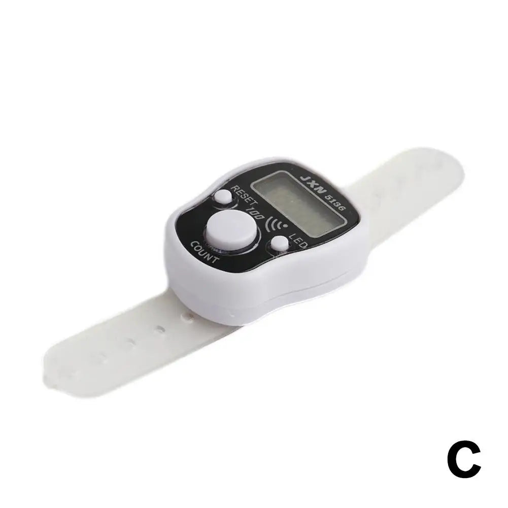 Mini Point Marker and Row Finger Meter LCD Digit Tally Counter Finger Digital Bead Timer Hand Tally Counter Clicker Oasis Select C
