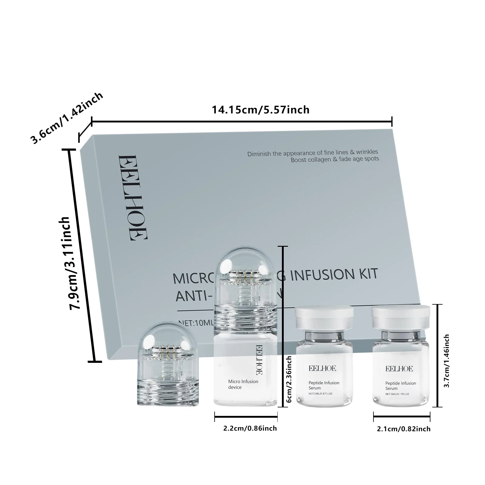 Hyaluronic Acid Facial Kit Hydrating Serum Roller Delicate Firming Facial Skin Smoothing Nourishing Skin Daily Care Essence Set Oasis Select