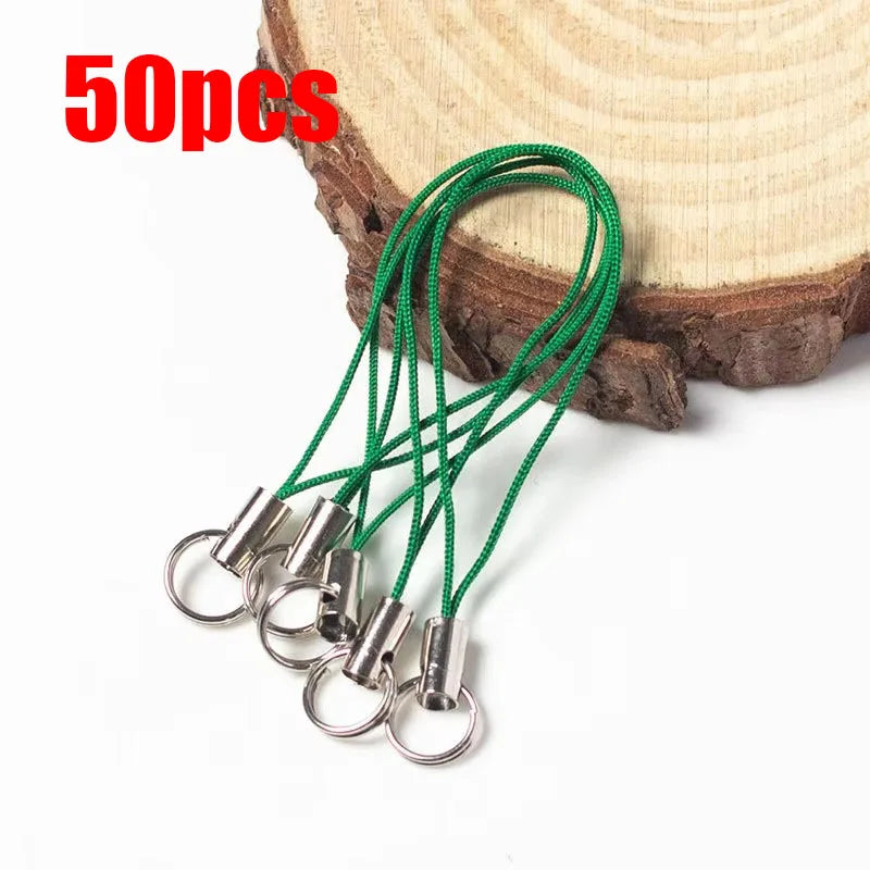50 Wire Cord Mobile Phone Craft Pendant Lanyard DIY Handmade
