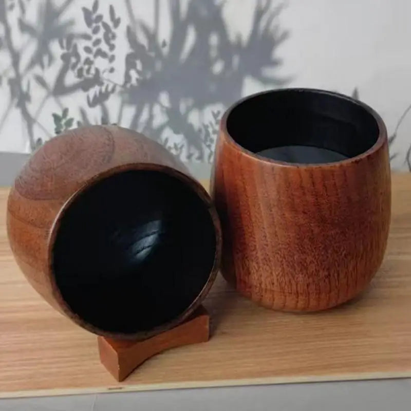 Wooden Whiskey Cup Bourbon Drinking Wooden Cup 2pcs Rustic Vintage Cool Bottle for Birthday Wedding Christmas Travel and Home Oasis Select