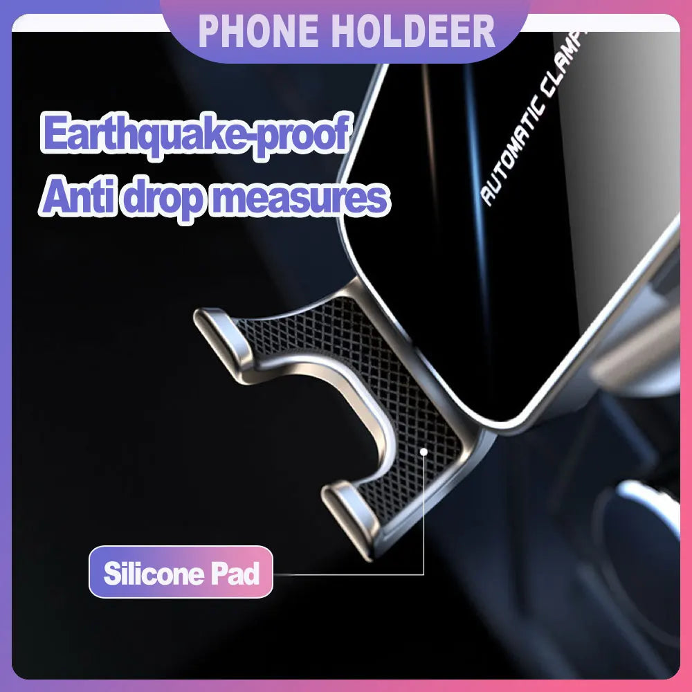 Car Air Vent Phone Holder – 360° Gravity Mount for 5–7" Phones